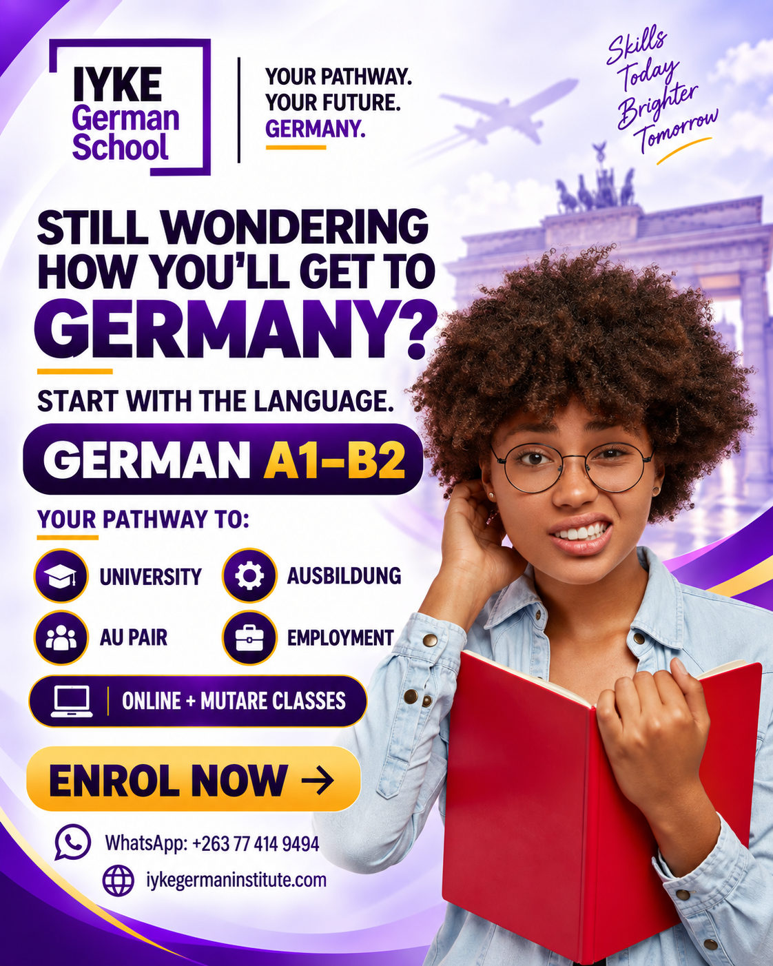 Iyke German School German language pathways for university, Ausbildung, Au Pair and employment